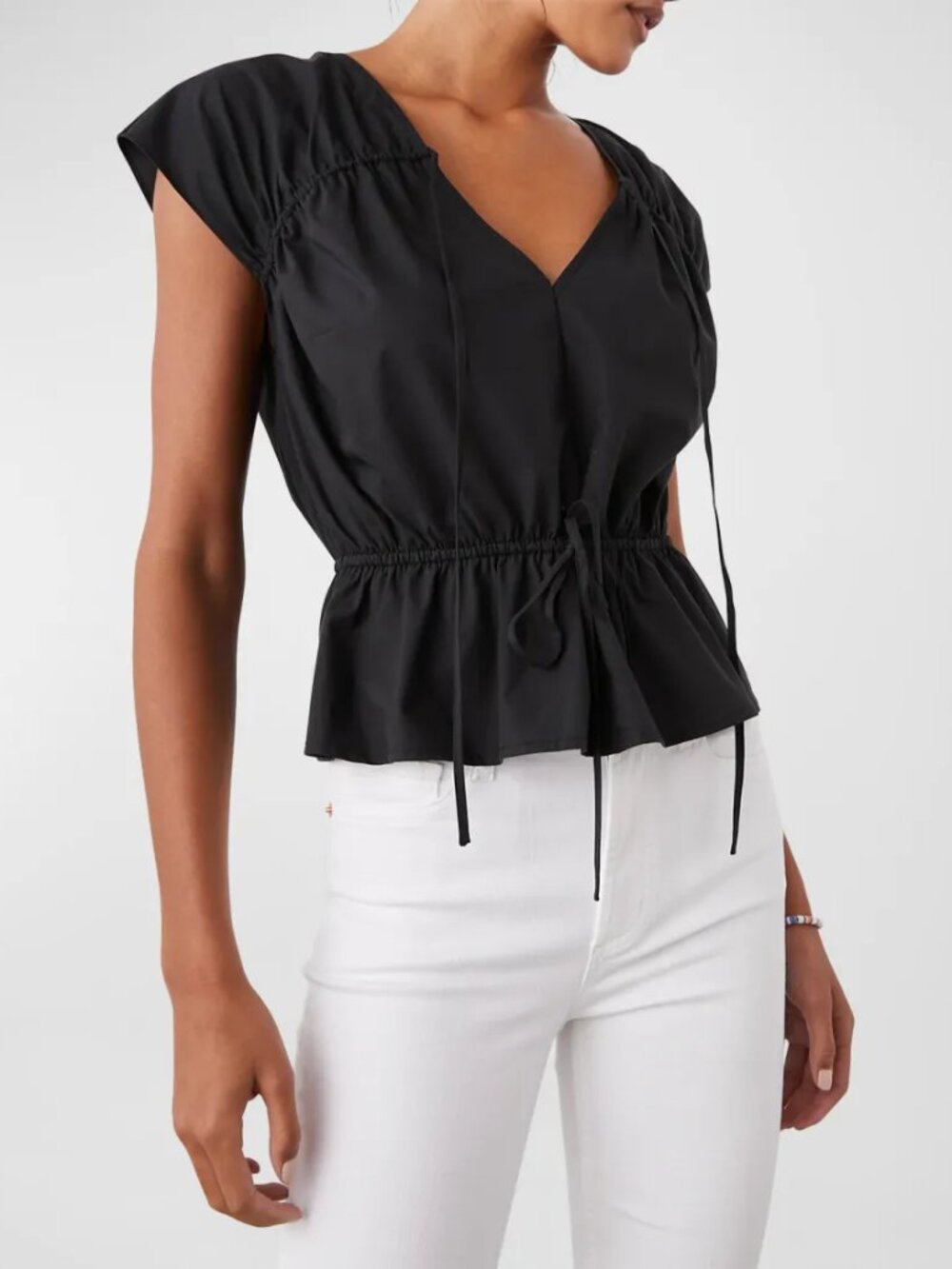 NWOT Rails Savi Peplum Drawstring Blouse size  S